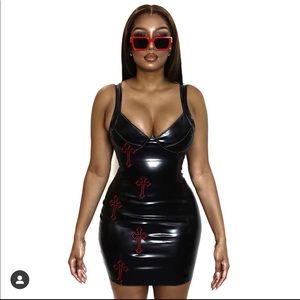 Black & Red Chrome Dress